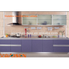 2015 Direct factory made mini kitchenette used stainless steel kitchen cabinet